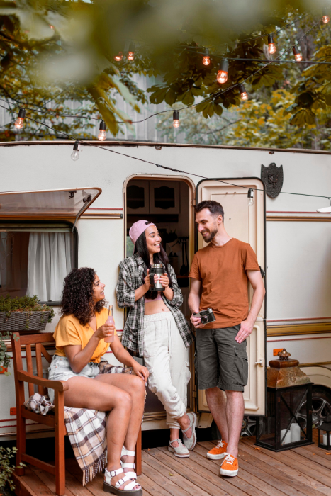 Family enjoying time together by their RV at Southland RV